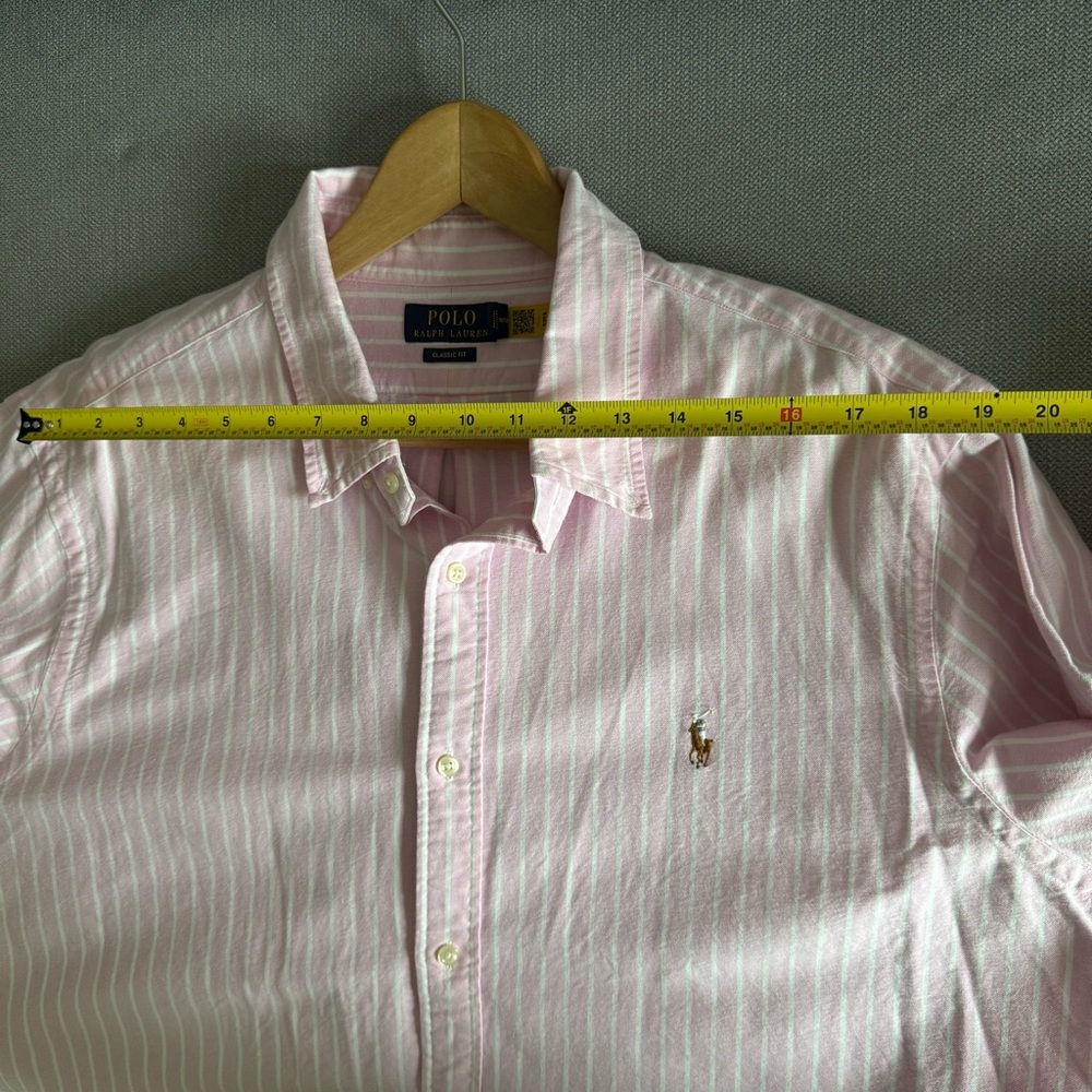 Polo by Ralph Lauren Pink and White Striped Button-Down Shirt - Picture 9 of 16